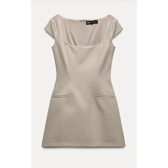 Nwt-Zara TAILORED MINI DRESS-XXL - Picture 2 of 7